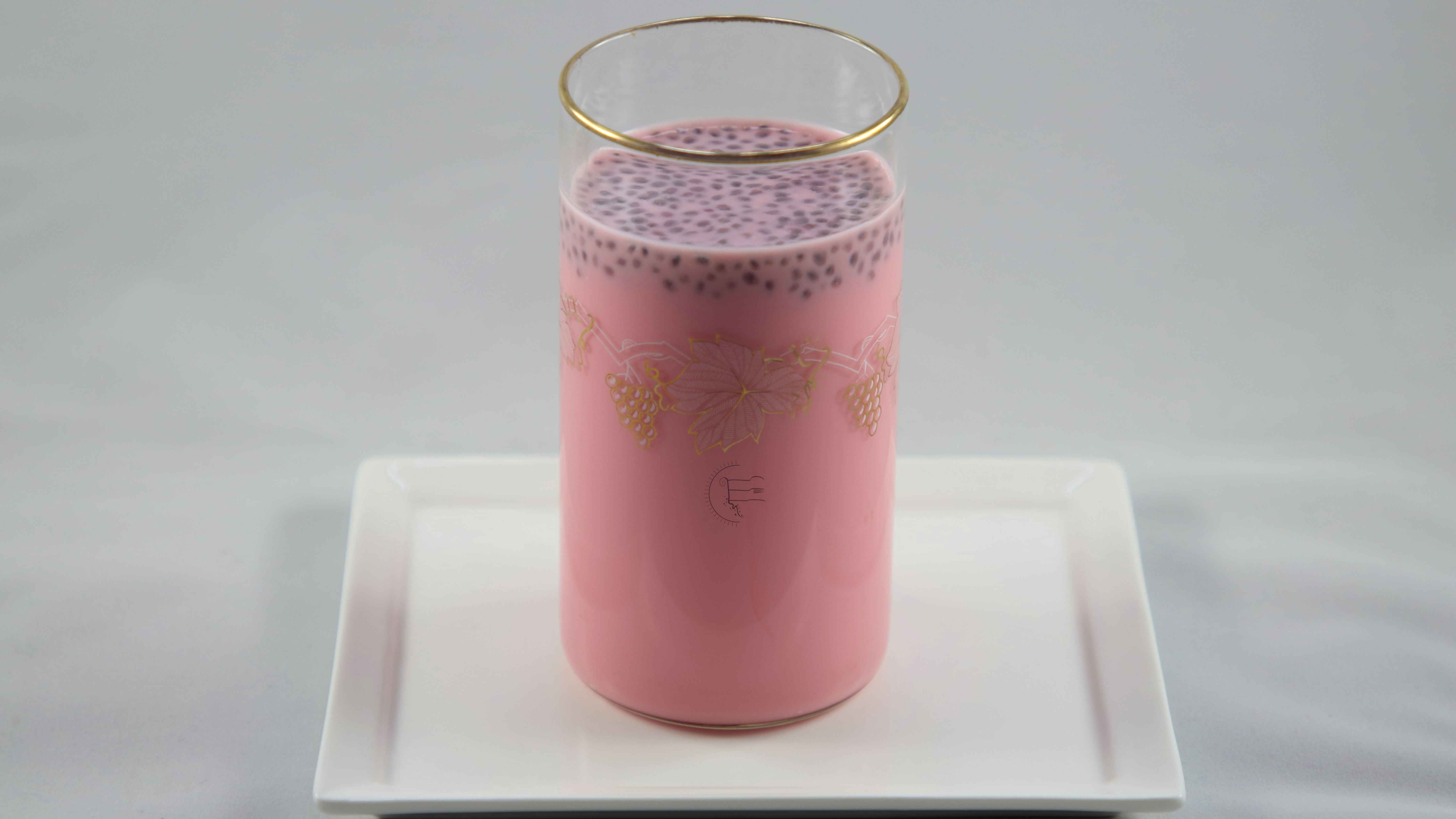 Rose Milk with Basil seeds