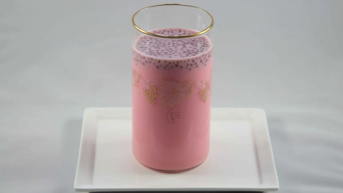 Rose Milk with Basil seeds