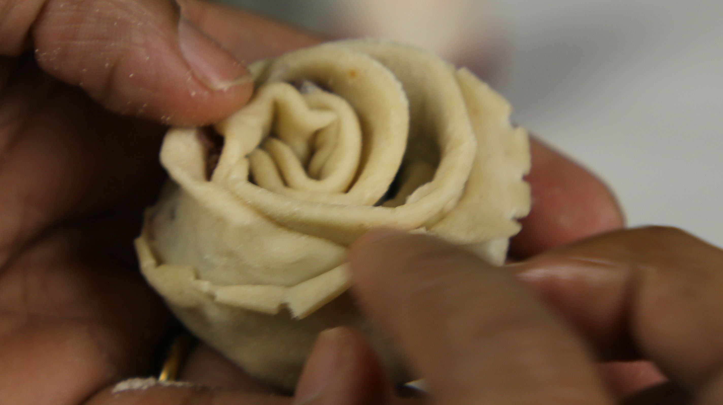 Christmas Dumplings with Red Mojo Sauce